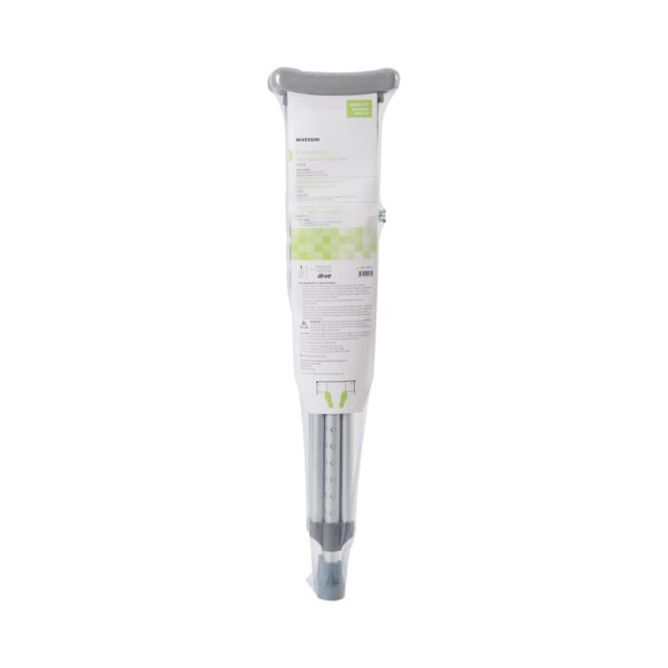 McKesson Pediatric Aluminum Underarm Crutches 31-40 Inches for Children 4 to 4.5 Feet Tall - Image 2