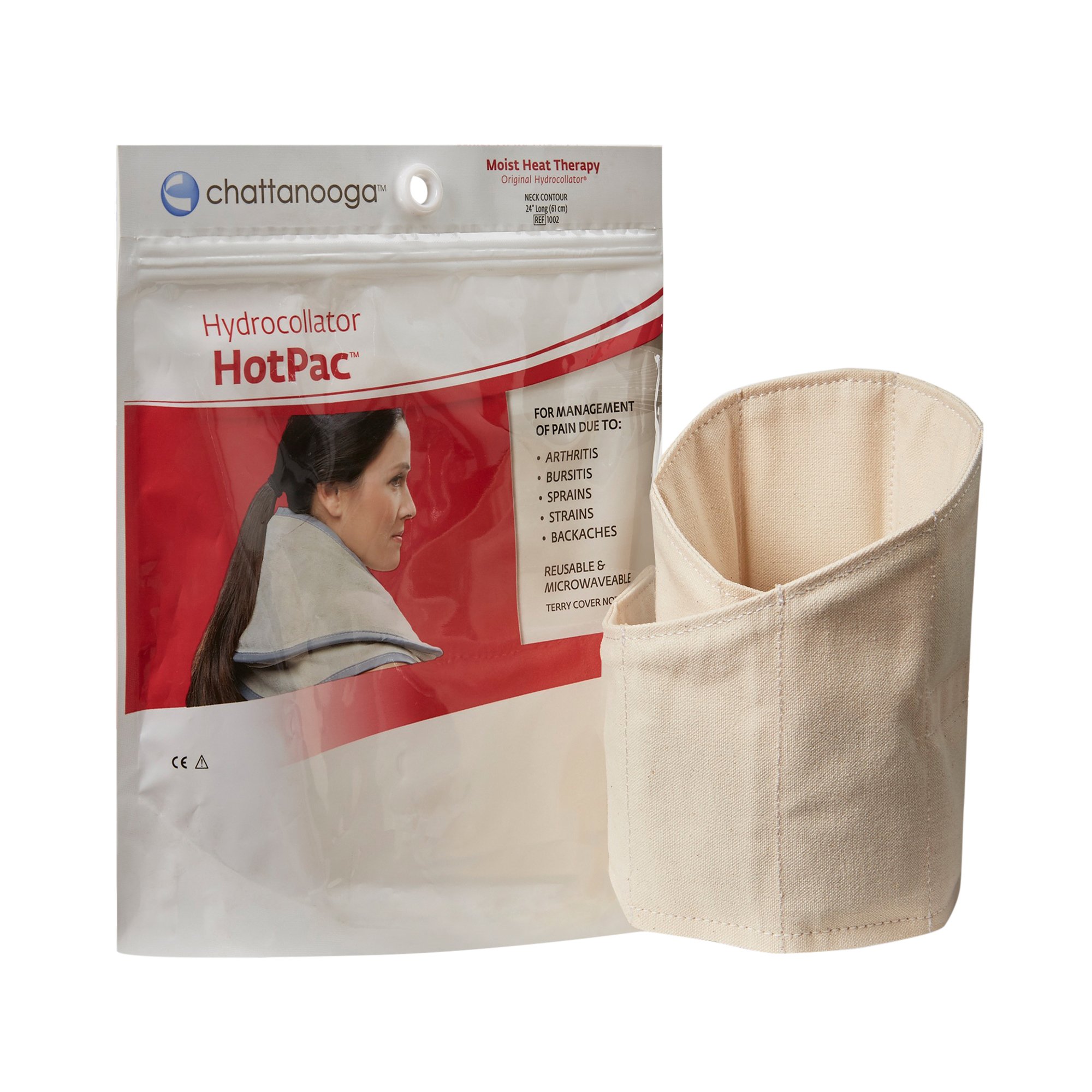 HotPac Contour Neck Moist Heat Therapy Pad by HotPac* Contour – Reusable Hot Cold Pack for Neck Pain Relief