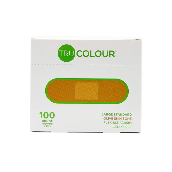 Tru-Colour Skin Tone Olive Fabric Adhesive Bandages * 1 x 3 Inch, Pack of 100 - Image 7