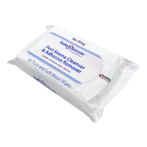 Safe n Simple™ Adhesive Remover Wipes – Gentle, Alcohol-Free Peri-Stoma Skin Care (50 Count) - Image 2