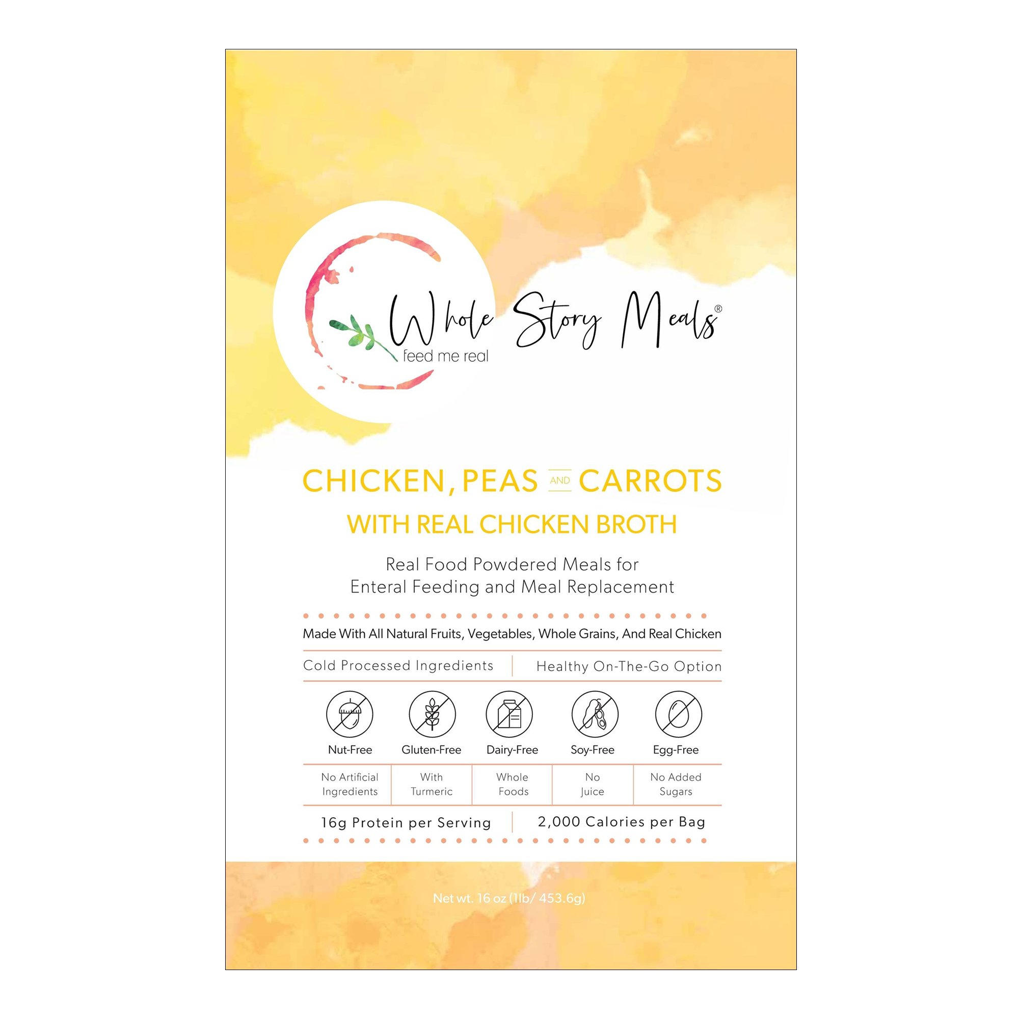 Whole Story Meals Powdered Chicken, Peas & Carrots Oral Supplement, 16 oz - 30 Pack