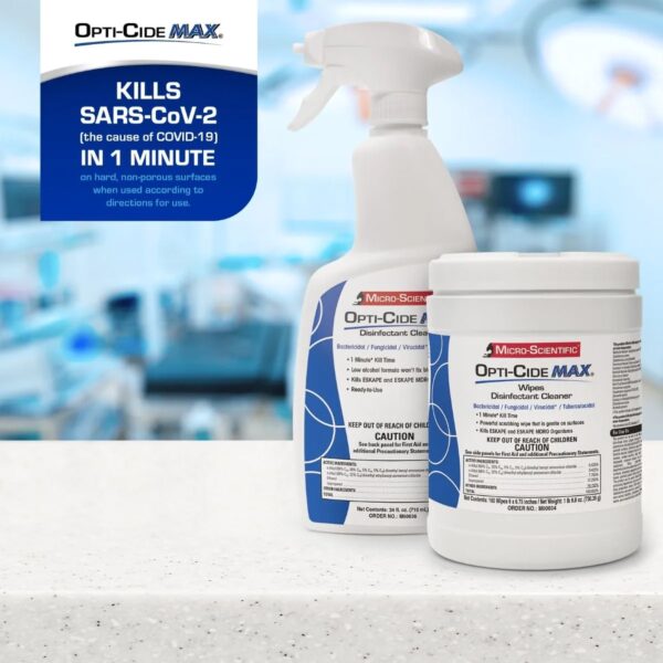 Opti-Cide® Max Surface Disinfectant Cleaner Wipes - 6 x 6-3/4 Inches, 160 Count, Alcohol Scent, McK Brand Part M60034 - Image 9