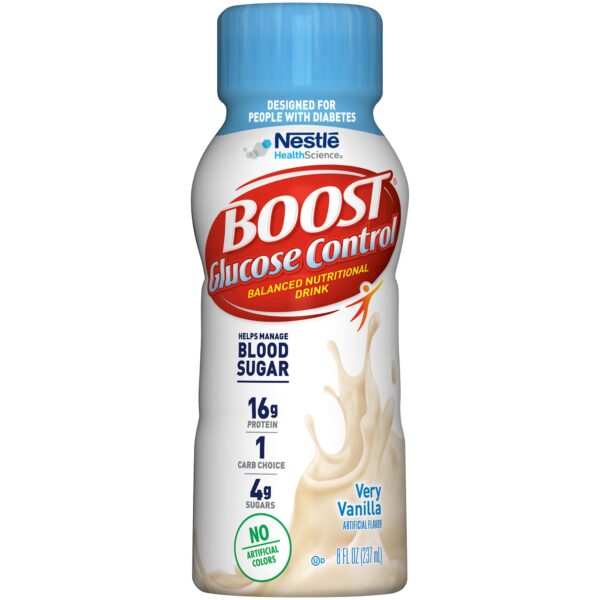 Boost Glucose Control Vanilla Nutritional Drink - 8 oz Bottle, Low Sugar, Diabetes Support - Image 2