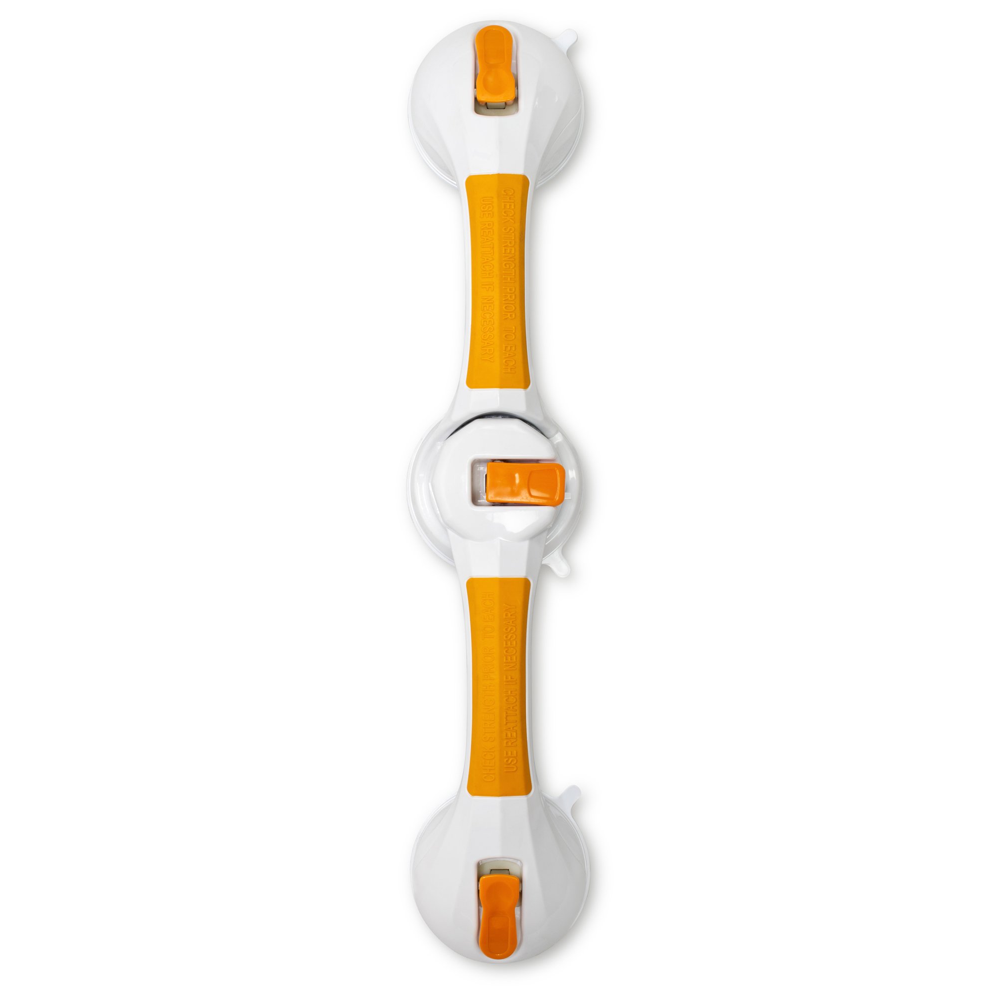McKesson Rotating Suction-Cup Grab Bar, 19.75 Inch White and Yellow Plastic
