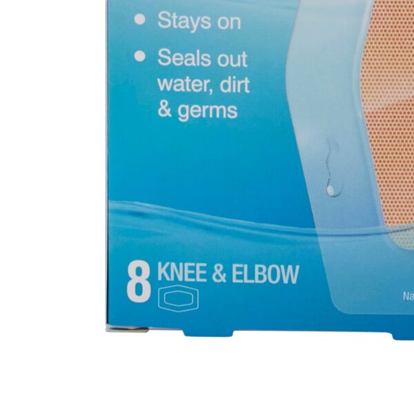 Nexcare* Waterproof Knee and Elbow Sheer Adhesive Bandages, 2-3/8 x 3? Inch - Sterile, Latex-Free, Transparent, 8 per Box - Image 5