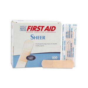 American White Cross Adhesive Bandages 3/4 x 3 Inches - Sterile Wound Care Tape