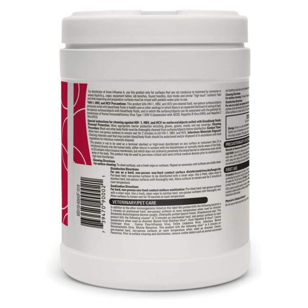 Opti-Cide3® Surface Disinfectant Cleaner Wipes – 100 Count Canister - Image 2