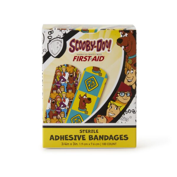 American White Cross Stat Strip? Scooby-Doo Adhesive Bandage, 3/4 x 3 Inch - Image 2