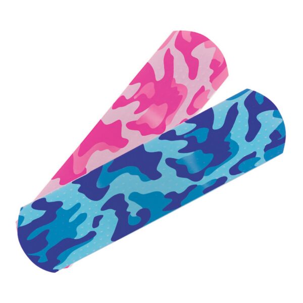 McKesson Kids* Kid Design Blue / Pink Camo Adhesive Bandage, 3/4 x 3 Inches - Image 3