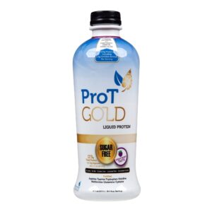ProT Gold Berry Liquid Protein - 30 oz Bottle | Fast Absorption Collagen & Amino Acids Supplement