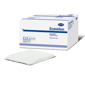 Econolux Gauze Sponge, 4 x 4 Inch, 8-Ply - NonSterile Cotton Wound Dressing