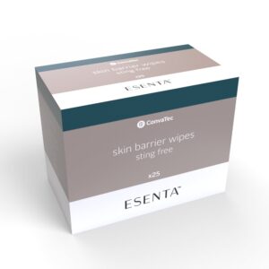 Esenta™ Sting Free Skin Barrier Wipes – Gentle Adhesive Remover for Ostomy and Wound Care, 5 x 7 Inch, 25 Count