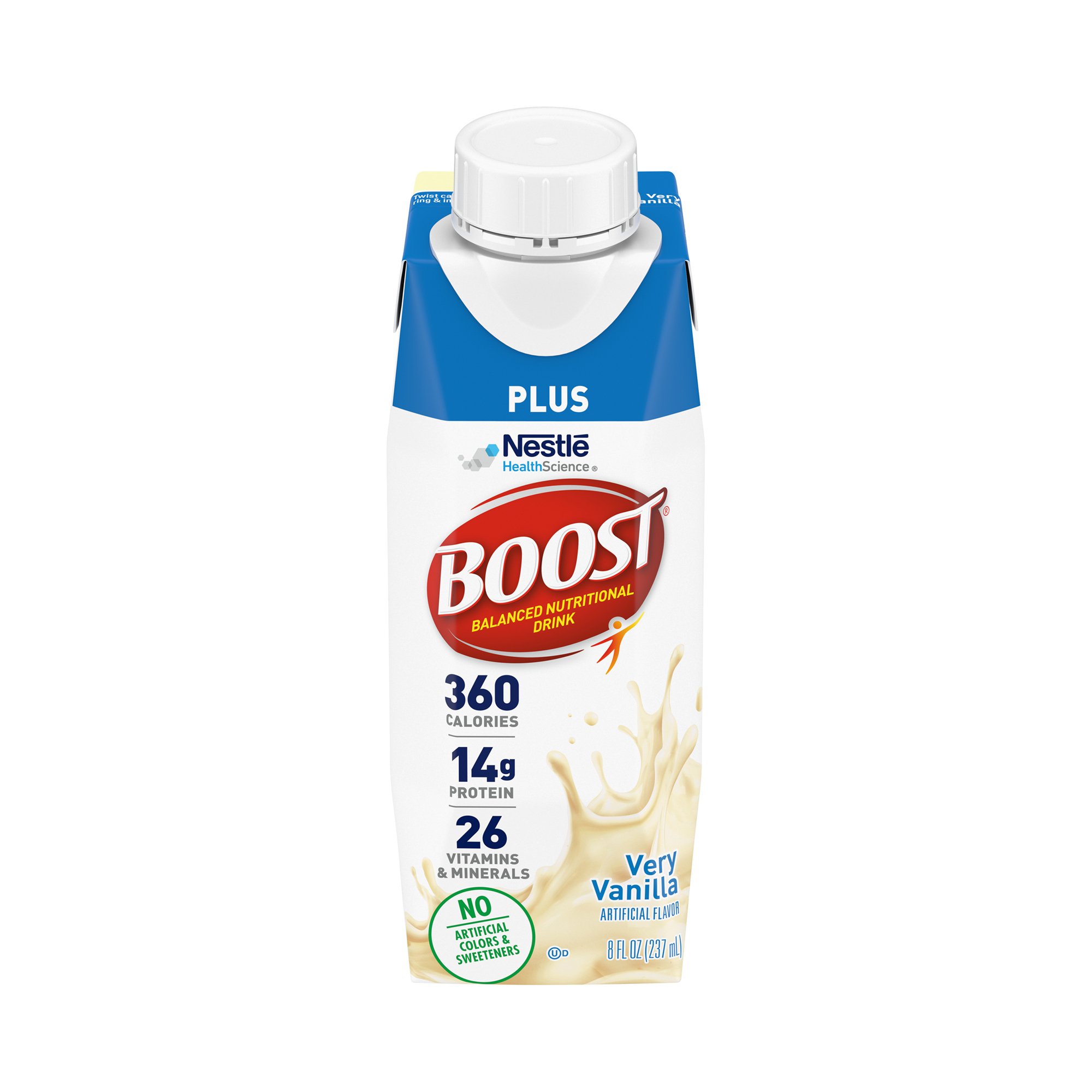 Boost Plus Vanilla High-Calorie Nutritional Drink * 8 oz Carton (24/Case) by Boost