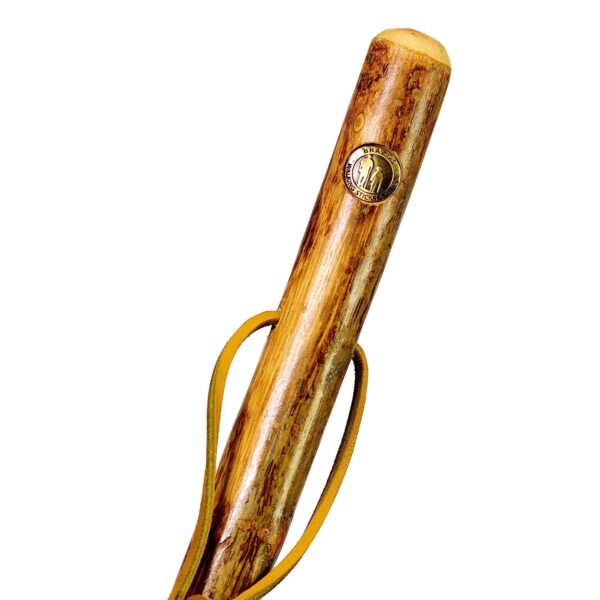 Brazos* Assorted Hardwood Rustic Walking Stick - 41 Inch American Hardwood Cane with Leather Loop and Rubber Ferrule - Image 2