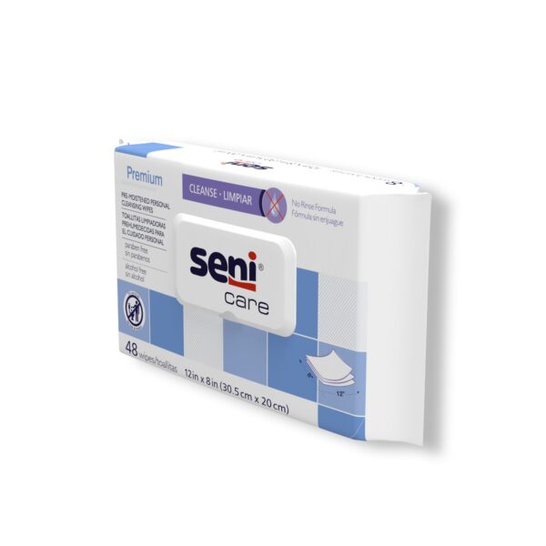 Seni® Care Premium Personal Cleansing Wipes - 12 x 8 Inch, 48 Count - Image 3