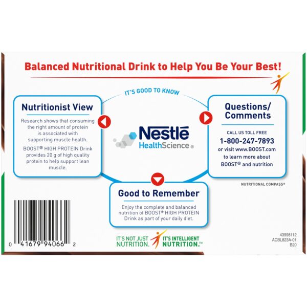 Boost? High Protein Chocolate Nutritional Drink - 8 oz Bottle, Pack of 6 - Image 2