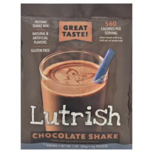 Lutrish High Calorie Chocolate Oral Supplement Shake - 3 oz Packets (24/CS)