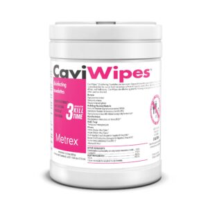 Metrex CaviWipes Surface Disinfectant Wipes Canister, 6 x 6.75 Inches