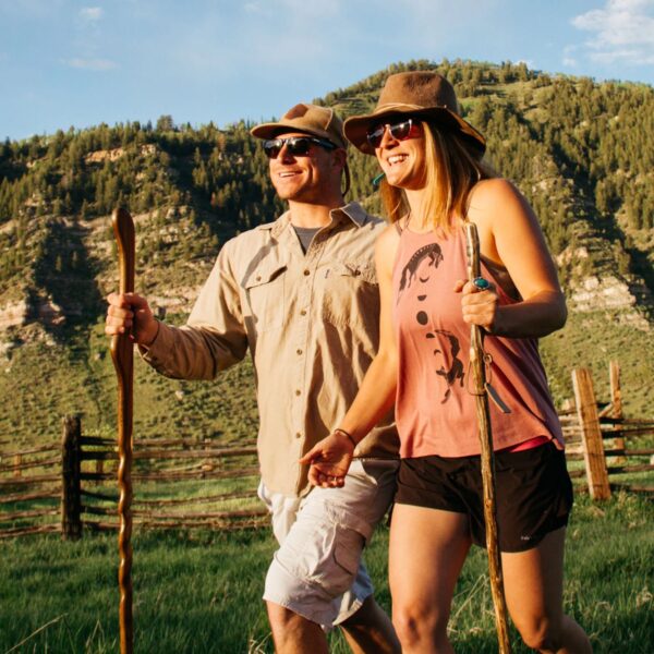 Brazos Twisted Oak Hitchhiker Handcrafted Walking Stick - 58 Inch Red Oak with Rubber Tip - Image 6