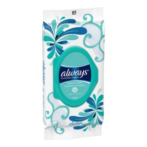Always Refresh Feminine Wipes Fresh & Clean – Fragrance-Free, pH Balanced, 32-Count Soft Pack