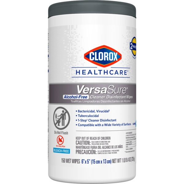 Clorox Healthcare VersaSure Disinfectant Wipes – 150 Count, Alcohol-Free, Quaternary Ammonium Formula - Image 4