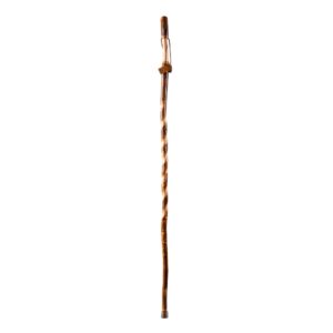 Brazos* Twisted Hickory Rustic Walking Stick, 41-Inch * Durable Hiking Cane with Wood Handle and 250 lb Capacity