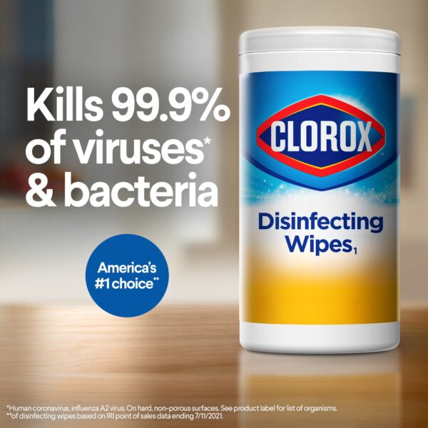 Clorox® Disinfecting Wipes, Lemon Scent, 35 Count - Effective Surface Disinfection for Home and Commercial Use - Image 4