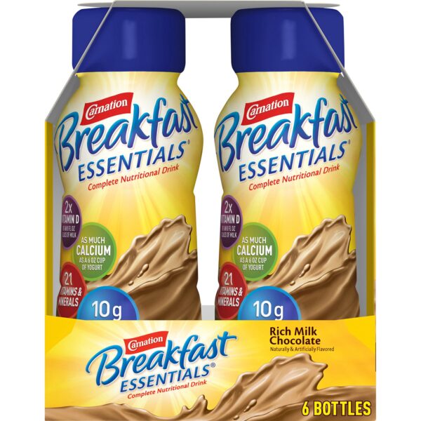Carnation Breakfast Essentials? Chocolate Nutritional Drink * 8 oz Bottle | McK Part No: 12230369 - Image 5