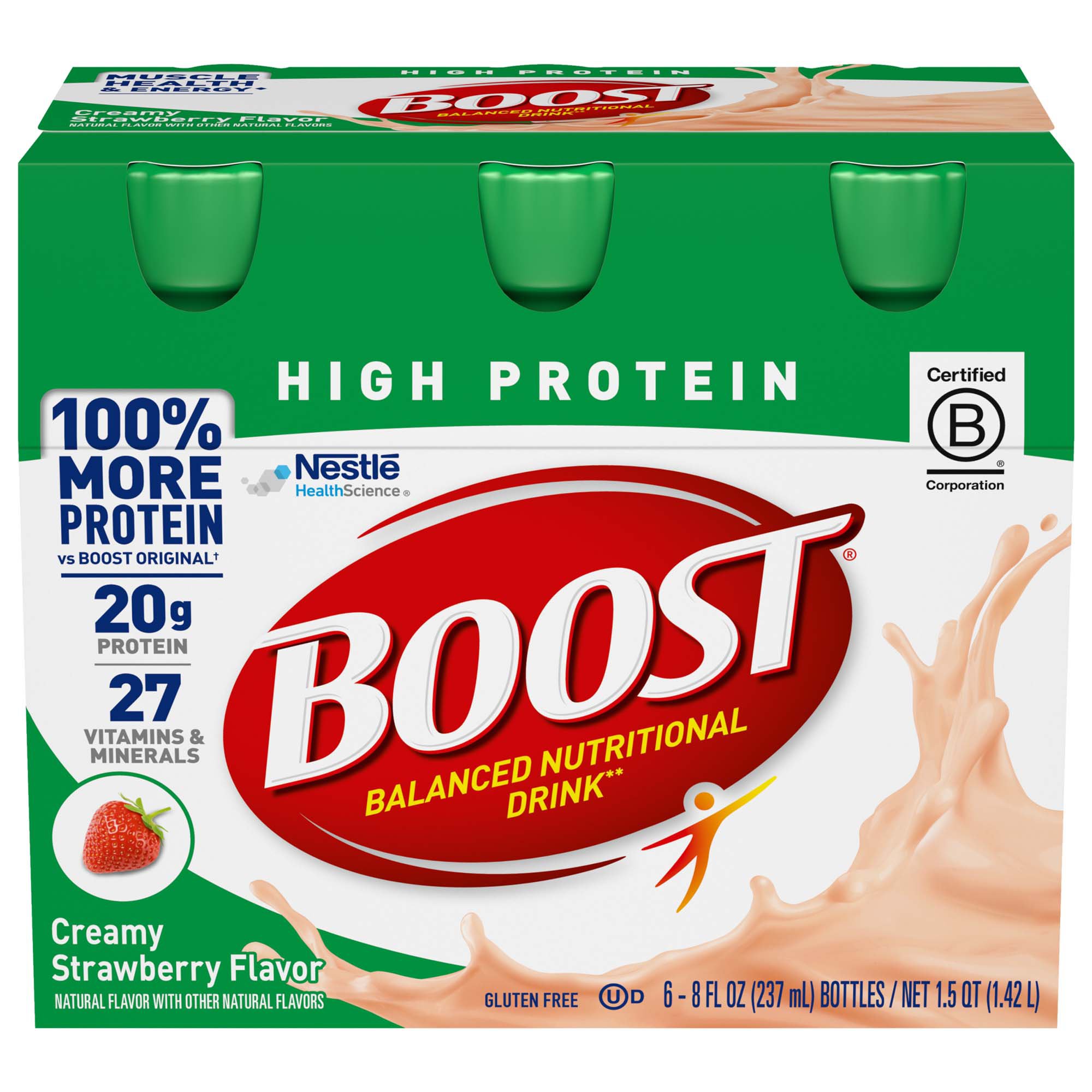Boost? High Protein Strawberry Complete Nutritional Drink, 8-ounce bottle