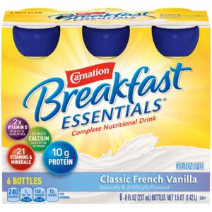 Carnation Breakfast Essentials Vanilla Nutritional Drink, 8 oz * Ready-to-Drink Protein Supplement by Carnation