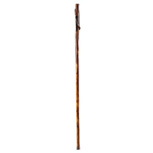 Brazos* Exotic Leather Safari Hickory Rustic Walking Stick, 55-Inch