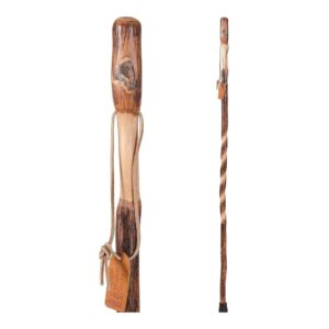 Brazos* Twisted Hickory 58-Inch Walking Stick - Durable and Traditional Hiking Cane