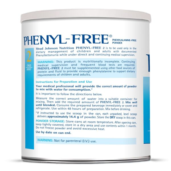 Phenyl-Free? 2 Vanilla Medical Food for PKU, 1 lb. Can by Phenyl-Free - Image 2