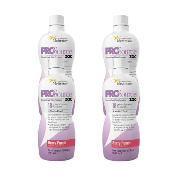 ProSource ZAC* Berry Punch Liquid Protein Supplement - 32 oz. Bottle for Wound Healing Support - Image 3