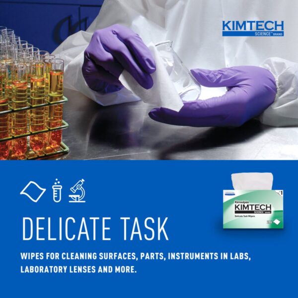 Kimtech Science Kimwipes Delicate Task Wipes, 1-Ply, 8.2 x 4.4 Inches by Kimtech Science (Part No. 34155) - Image 5