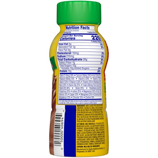 Carnation Breakfast Essentials High Protein Chocolate Nutritional Drink, 8 oz - Supports 15g of Protein and Calcium - Image 2