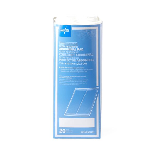 Medline Sterile Abdominal Pad, 7-1/2 x 8 Inch - Nonwoven Cellulose Gauze Dressing - Image 4