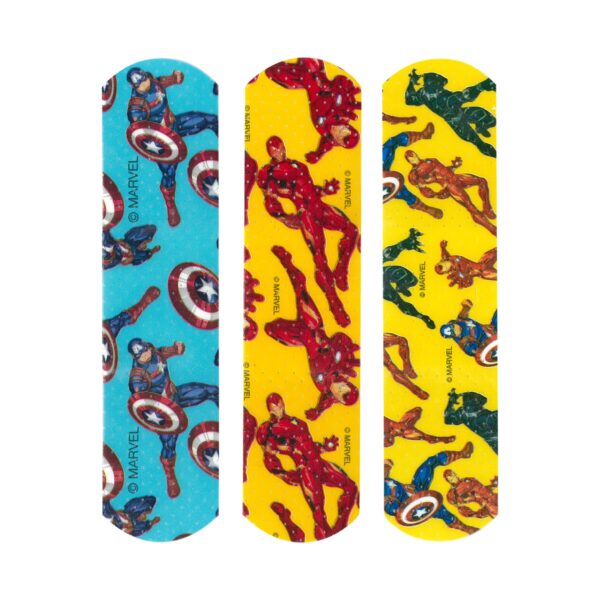 American White Cross Stat Strip Avengers Kid Design Adhesive Bandages (3/4 x 3 Inches, Box of 100) - Image 3