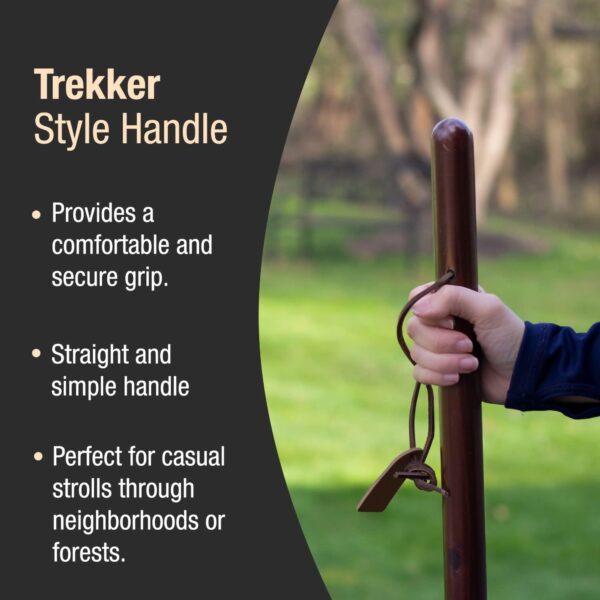 Brazos* Traditional 48-Inch Pine Handcrafted Walking Stick with Wood Handle - Image 6