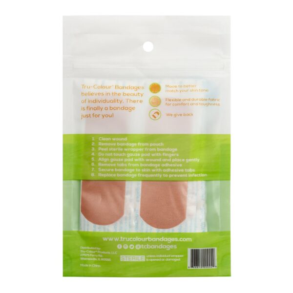 TruColour Olive Adhesive Bandage, 1 x 3 Inch - Waterproof Wound Care Strip - Image 2