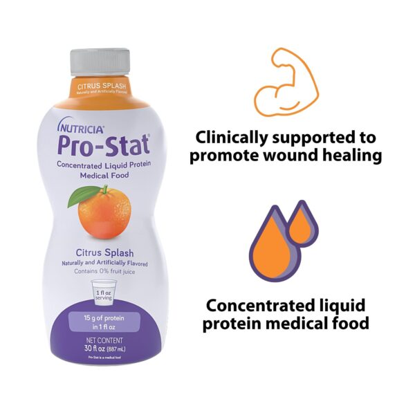 Pro-Stat? Citrus Splash Concentrated Liquid Protein - 30 oz Bottle for Wound Healing and Nutrition Support - Image 2