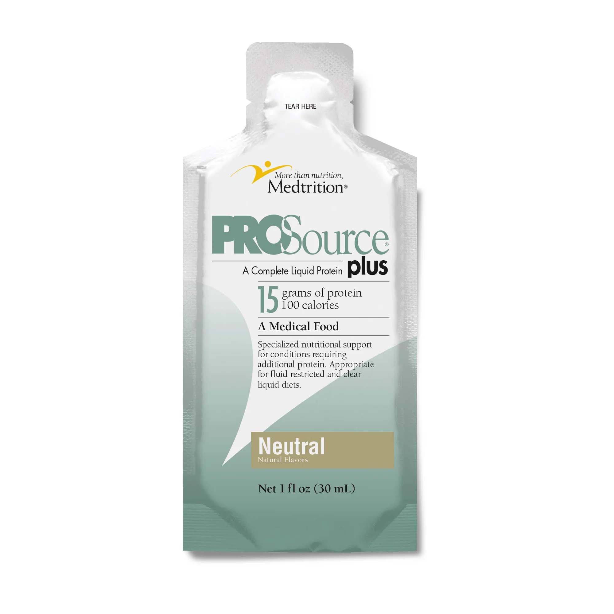 ProSource? Plus Collagen & Whey Protein Liquid Supplement, 1 oz Pouches, Unflavored