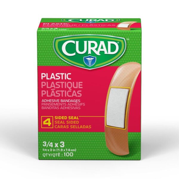 Curad? Tan Adhesive Bandages 3/4 x 3 Inches * Sterile, Latex-Free Plastic Wound Cover - Image 2