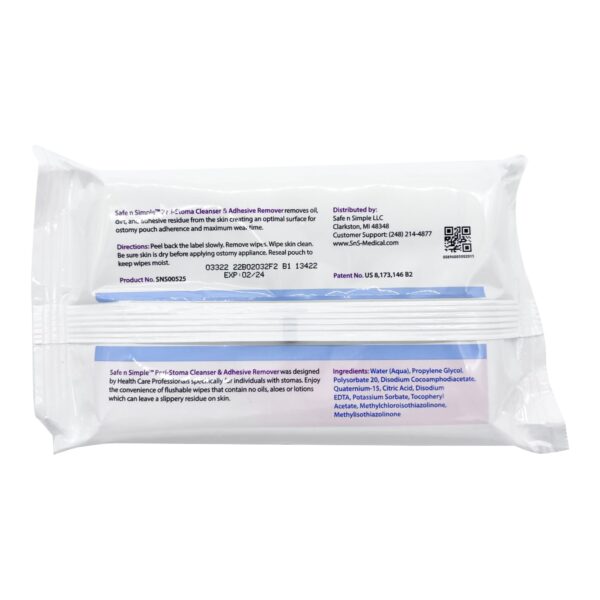 Safe n Simple™ Adhesive Remover Wipes – Gentle, Alcohol-Free Peri-Stoma Skin Cleaning (50 Count) - Image 3