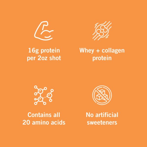 Vida Fuel Wellness Protein Drink with Collagen and Whey, Orange Burst Flavor * 2 oz. Liquid Oral Supplement, 32 oz. Reclosable Carton - Image 6