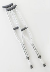 McKinnon Youth Aluminum Underarm Crutches, Adjustable 52-62 Inches, Lightweight & Durable