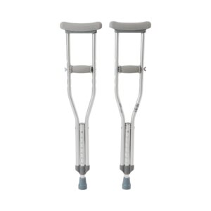 McKesson Pediatric Aluminum Underarm Crutches 31-40 Inches for Children 4 to 4.5 Feet Tall