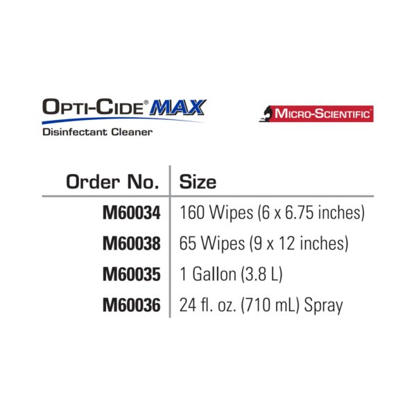 Opti-Cide Max Surface Disinfectant Cleaner Wipes - 6 x 6.75 Inches, 160 Count, Alcohol Scent, McK Brand Part M60034 - Image 10