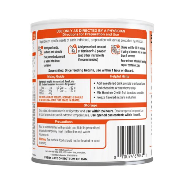 Hominex?-2 Food for Vitamin B-6*Nonresponsive Homocystinuria * 14.1 oz. Can by McKesson - Image 3