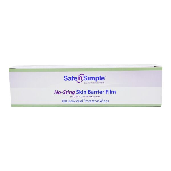 Safe N Simple™ No-Sting Skin Barrier Wipes - Sterile, Unscented, Alcohol-Free, 100 Count - Image 3